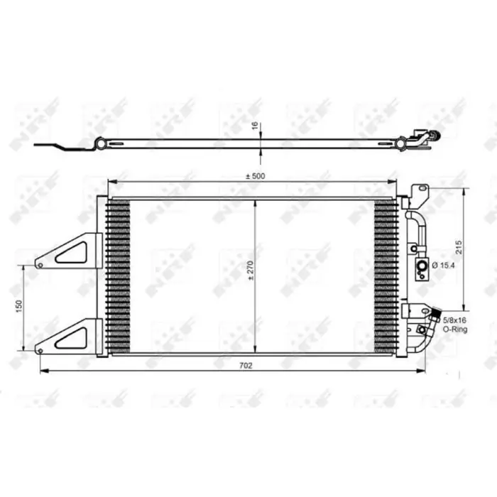 Spedizione Espresso Condensatore, Climatizzatore 35489 NRF per FIAT LANCIA