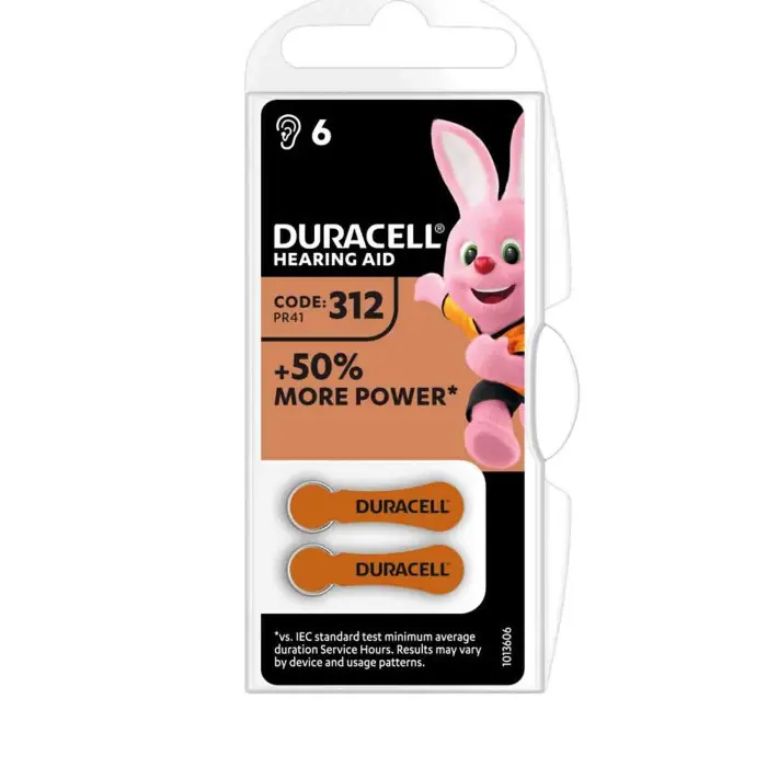 Duracell Hearing Aid "312" 6 Pz Pile E Batterie Bestseller