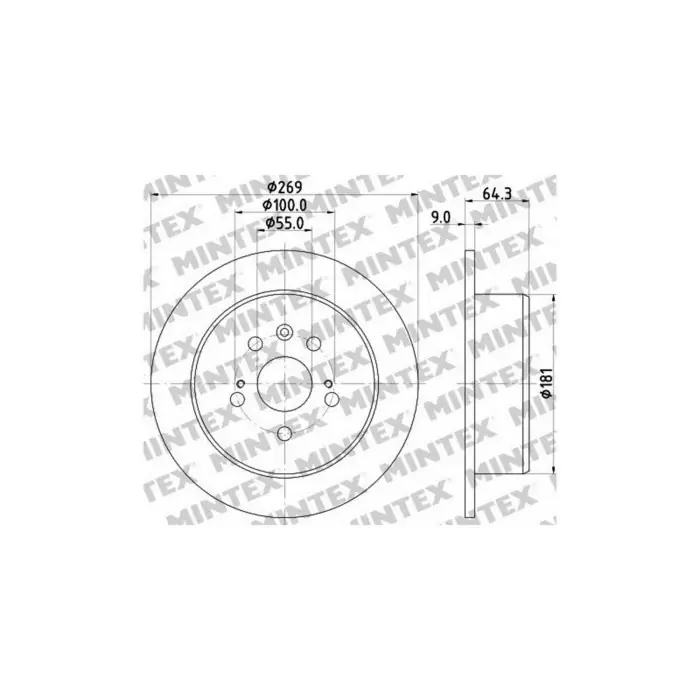 Coppia Dischi Freno MDC1018 MINTEX Compra Online