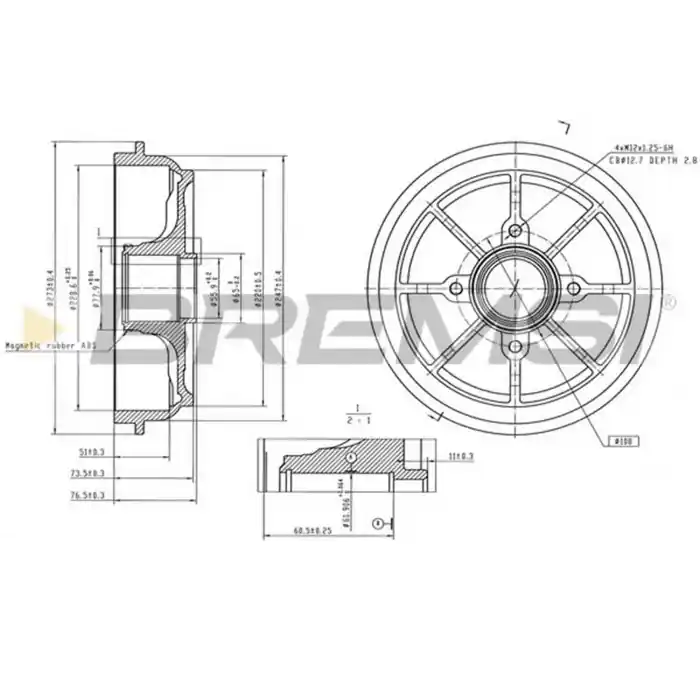 Kit Tamburi Freno Posteriore 94037900 PEUGEOT 208 I Verniciato Compra Adesso