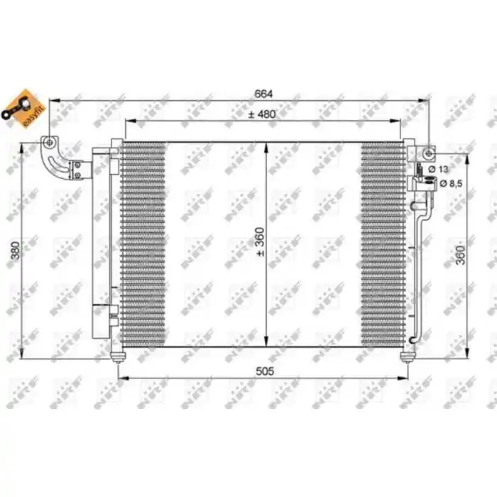Condensatore, Climatizzatore 35852 NRF per KIA Ultima Occasione