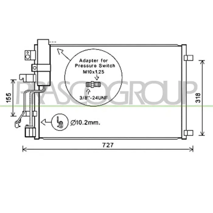 Condensatore Per Nissan Qashqai (j10) Dal 2006 Al 2010 Esclusivo
