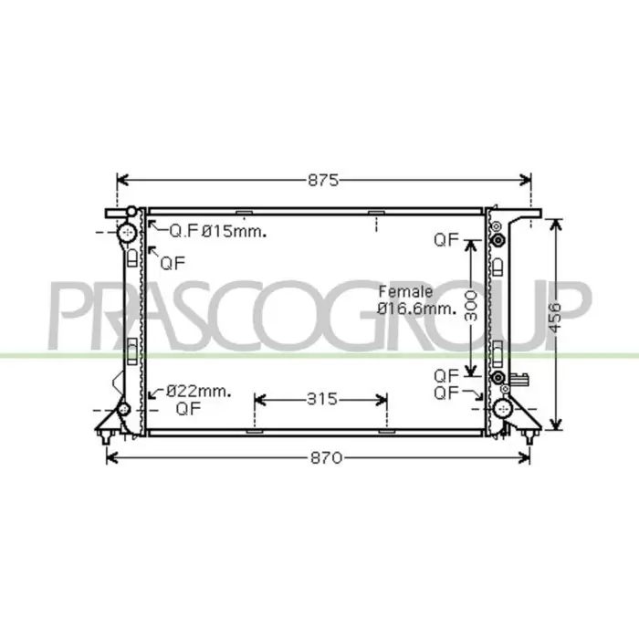 Consegna Rapida Radiatore Per Audi A4 (b8) Dal 2007 Al 2011
