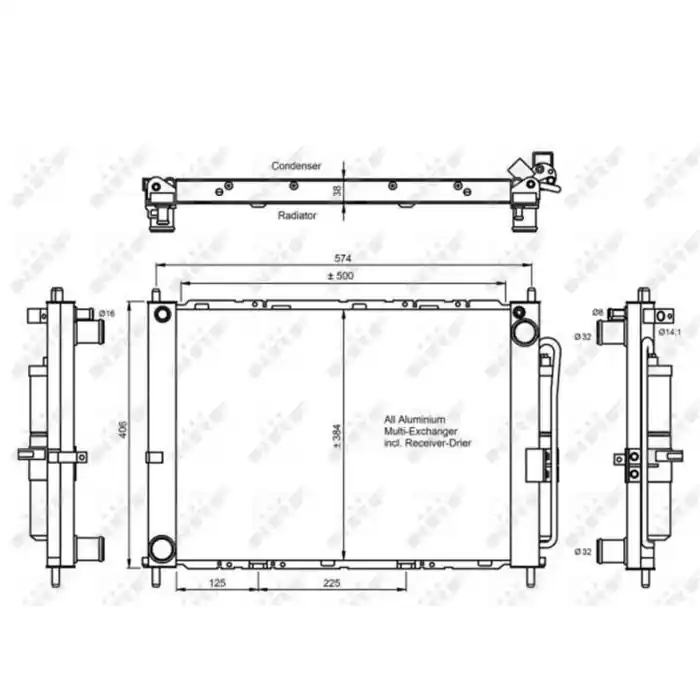 Condensatore, Climatizzatore 350068 NRF per NISSAN Saldi