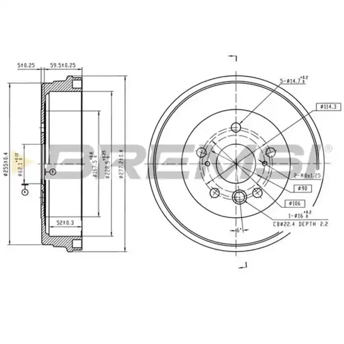 Kit Tamburi Freno Posteriore 94022200 TOYOTA RAV 4 I Verniciato Compra Oggi Stesso