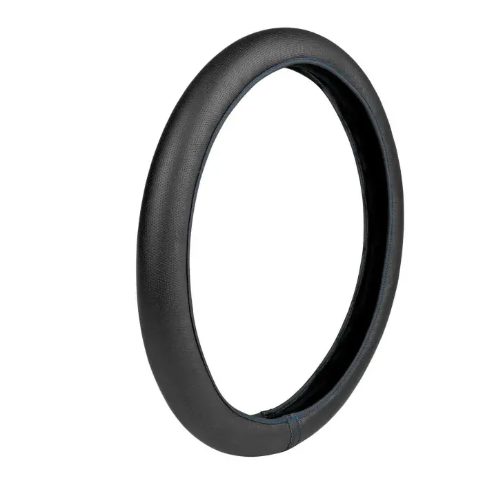 Più Venduto Skin Cover Coprivolante Elasticizzato In Skeentex Nero/blu S Ø 42/44 Cm Coprivolanti Elasticizzati In Skeentex