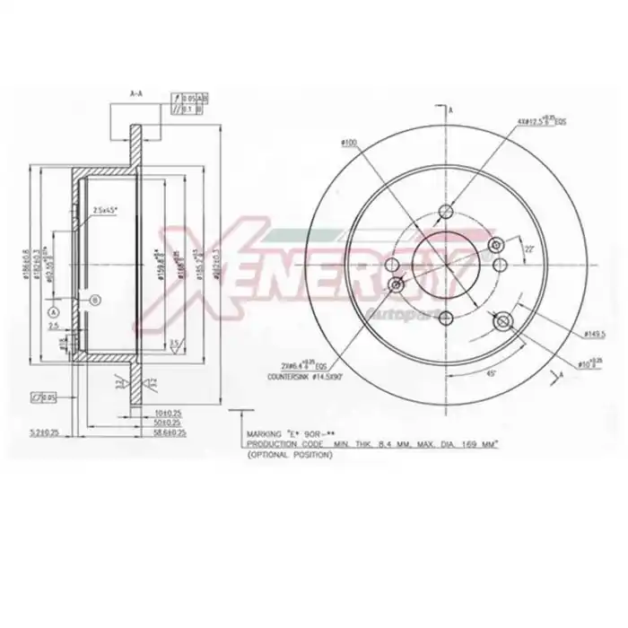 Coppia Dischi Freno X601505 AP XENERGY per HYUNDAI KIA Occasione Imperdibile