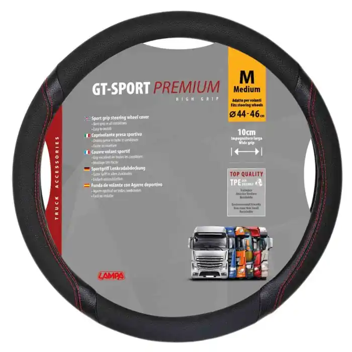 Promozione Esclusiva Gt Sport Coprivolante In Skeentex M Ø 44/46 Cm Nero/rosso Coprivolanti In Skeentex Coprivolanti