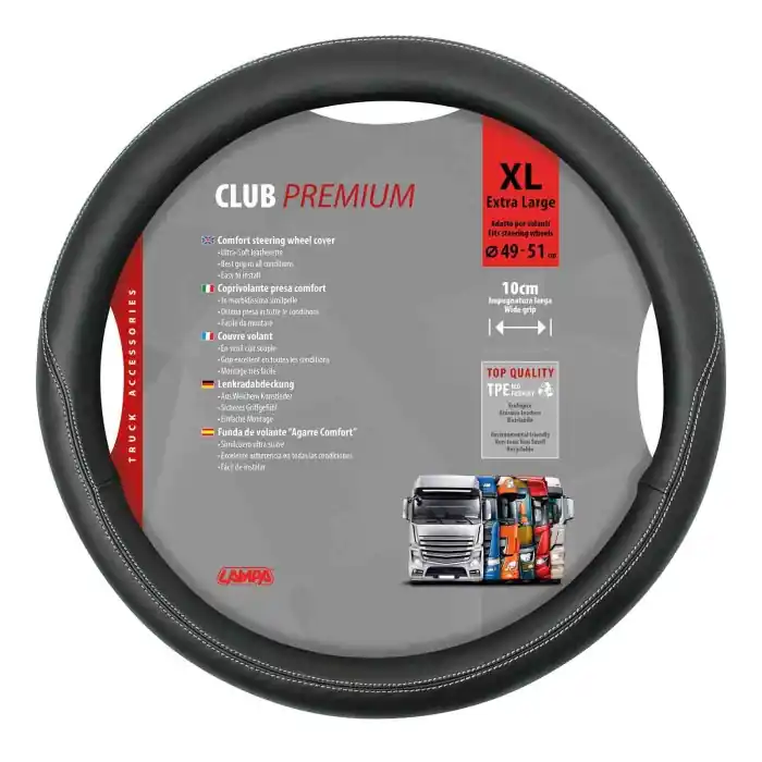 Ultimissimo Modello Club Coprivolante In Skeentex Xl Ø 49/51 Cm Nero Coprivolanti In Skeentex Coprivolanti