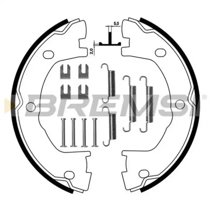 Prezzo Basso Kit Ganasce Freno Stazionamento Posteriore Iveco Daily Ii Furgonato Gf0183-1 S.f. Brembo Bremsi