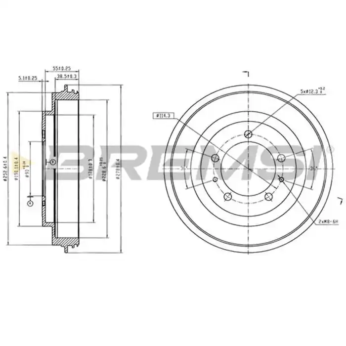 Novità Tamburo Freno Posteriore Mitsubishi Space Wagon Cr5797 Mr307746 Verniciato Bremsi