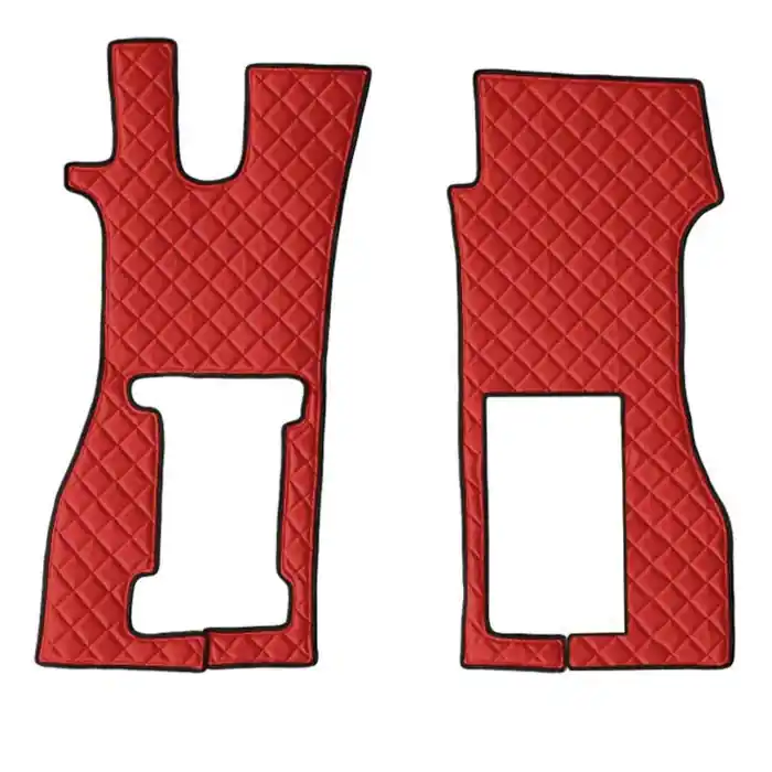 Super Prezzo Coppia Tappeti In Skeentex Rosso Scania R Serie 7-new Generation Coppia Tappeti Su Misura In Skeentex 96196