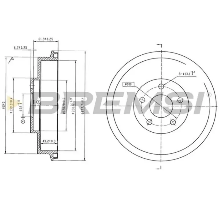 Kit Tamburi Freno Posteriore SUBARU Forester Vendita Finale