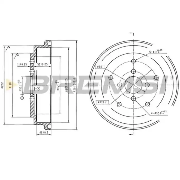 Quantità Limitata Tamburo Freno Posteriore Suzuki Vitara Cabrio Cr5808 43511-60a00 Verniciato Bremsi