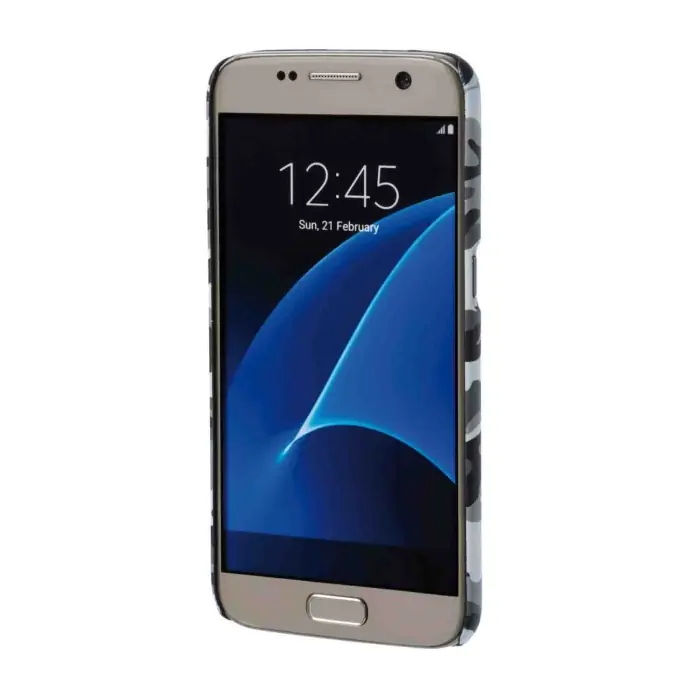 Stylish Cover Gommata Sottile Samsung Galaxy S7 Grey Camo Stylish Cover Gommata Custodie E Cover Scelto Dai Clienti