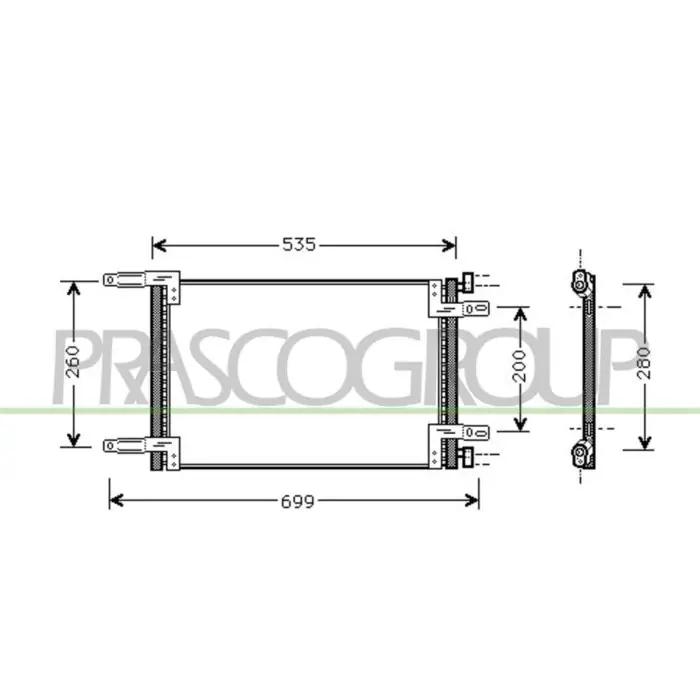 Condensatore Per Fiat Doblo' Dal 2005 Al 2009 Popolare