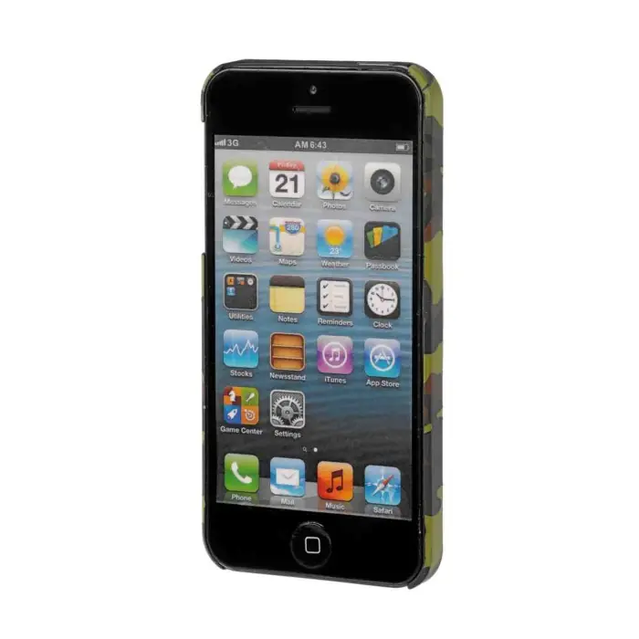 Stylish Cover Gommata Sottile Apple Iphone 5/5s/se Green Camo Stylish Cover Gommata Custodie E Cover Esclusivo