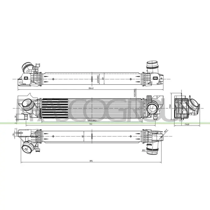 Prezzo Ridotto Intercooler Per Mini Mini (bmw) F56/f55/f57 Dal 2014 Al 2021