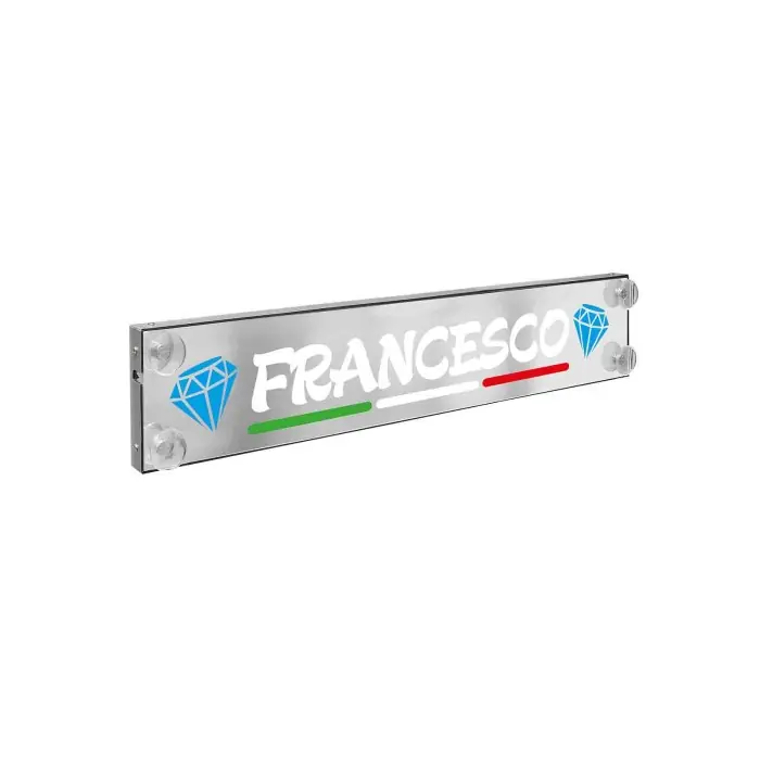 Consegna Rapida Laser Mono Flag Tabella Personalizzabile A Led 12/24v 75x13 5 Cm 6 8 Caratteri Tabelle Personalizzabili 12/24v