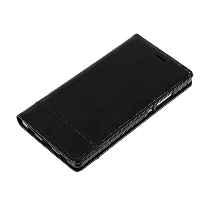 Offerta Speciale Wallet Folio Case Cover A Libro Huawei P8 Nero Wallet Folio Case Cover A Libro In Skeentex Con Funzione Agenda E Portafoglio
