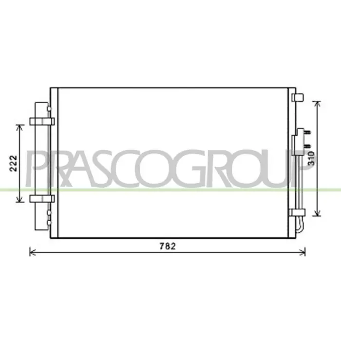 Più Venduto Condensatore Per Hyundai Santa Fe (cm) Dal 2010 Al 2012