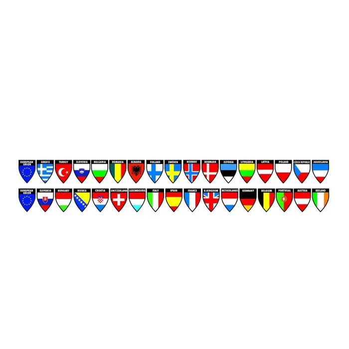 Decor Flags 2 In1 Set 4 17x2 Bandiere Ornamenti Removibili Profili E Ornamenti Solo Oggi