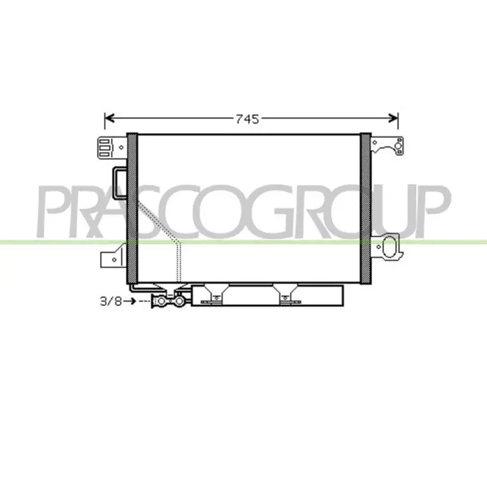 Condensatore Per Mercedes C Class Sportcoupe' (cl203) Dal 2000 Al 2008 Scelto Dai Clienti