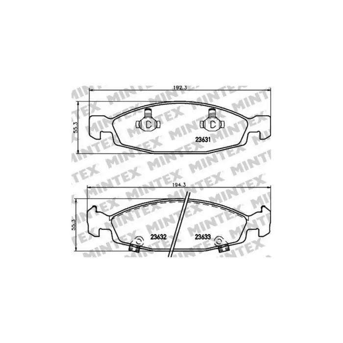 Economico Pastiglie Freno Peugeot 206 2 Volumi Coda Spiovente 1.0 2002 09-2007 02 Mintex