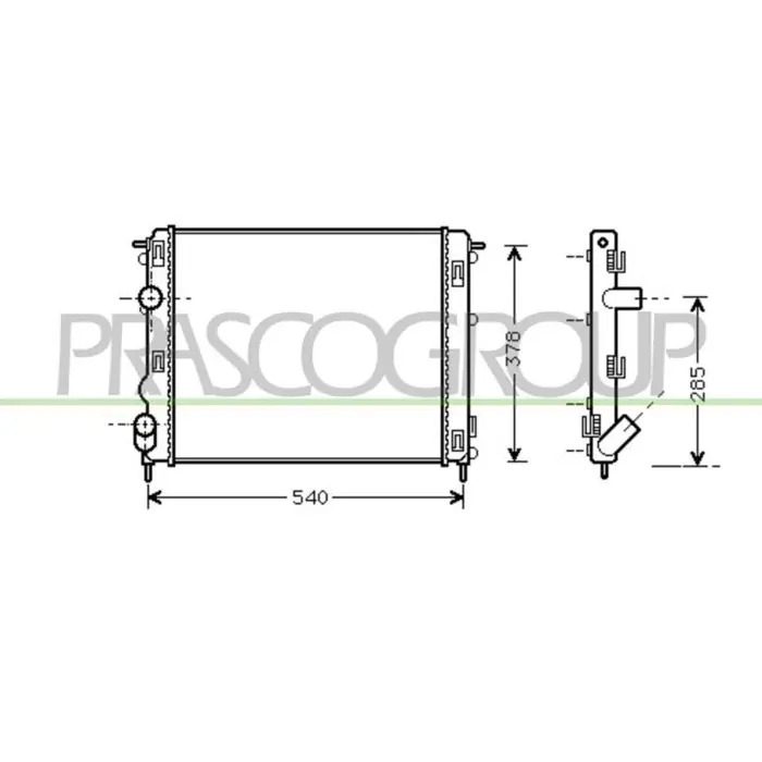 Radiatore Per Dacia Logan Dal 2008 Al 2012 Prezzo Di Fabbrica