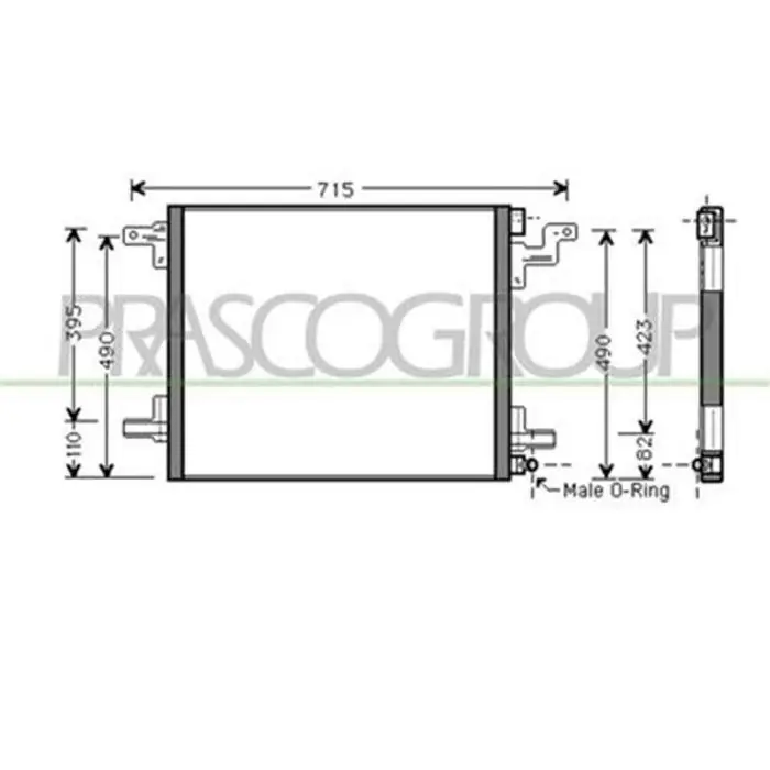 A Buon Prezzo Condensatore Per Mercedes Ml Class (w163) Dal 1998 Al 2001