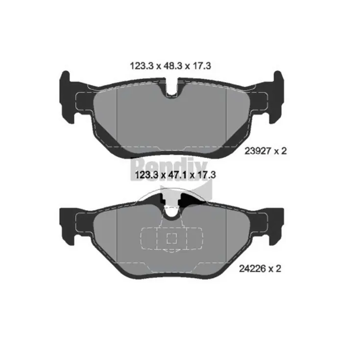 Spedito Oggi Kit pastiglie freno, Freno a disco BPD1023 BENDIX BRAKING per BMW