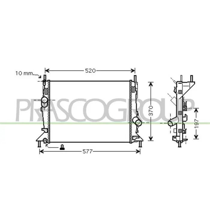 Radiatore Per Ford Focus Dal 2005 Al 2007 Ultimissimo Modello