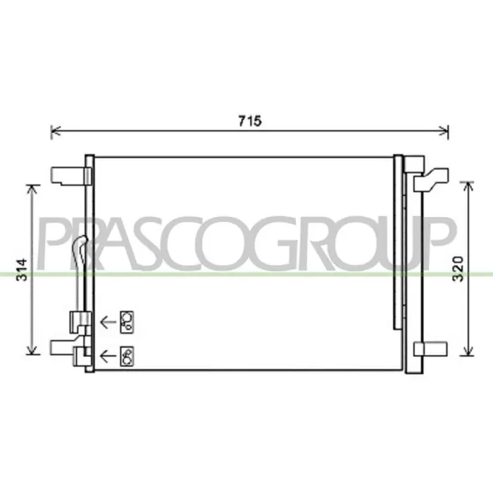 Novità Condensatore Per Volkswagen Golf 7 Dal 2012 Al 2016