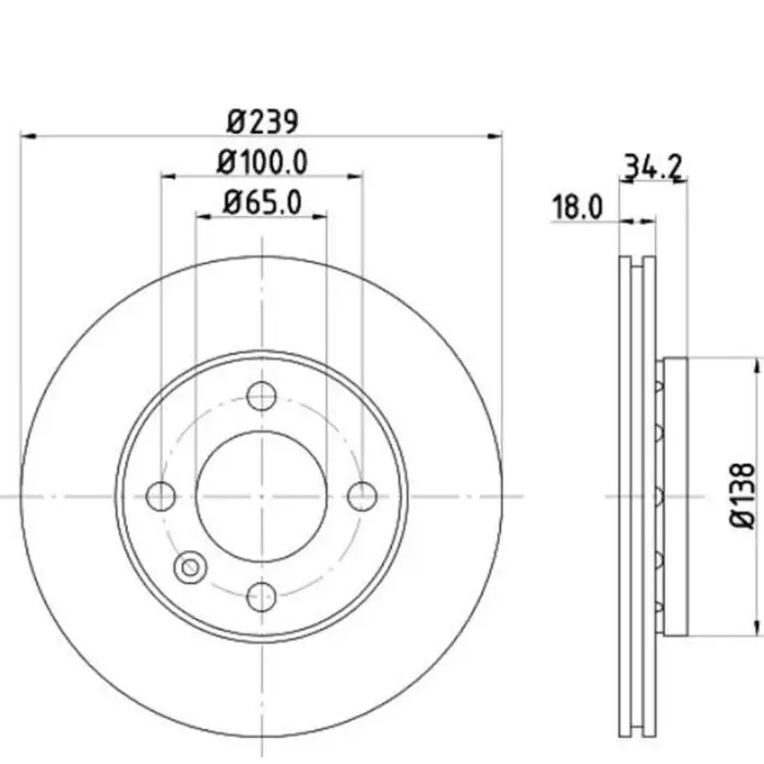 Discofreno 8DD 355 104-211 HELLA PAGID per VW SEAT Più Venduto