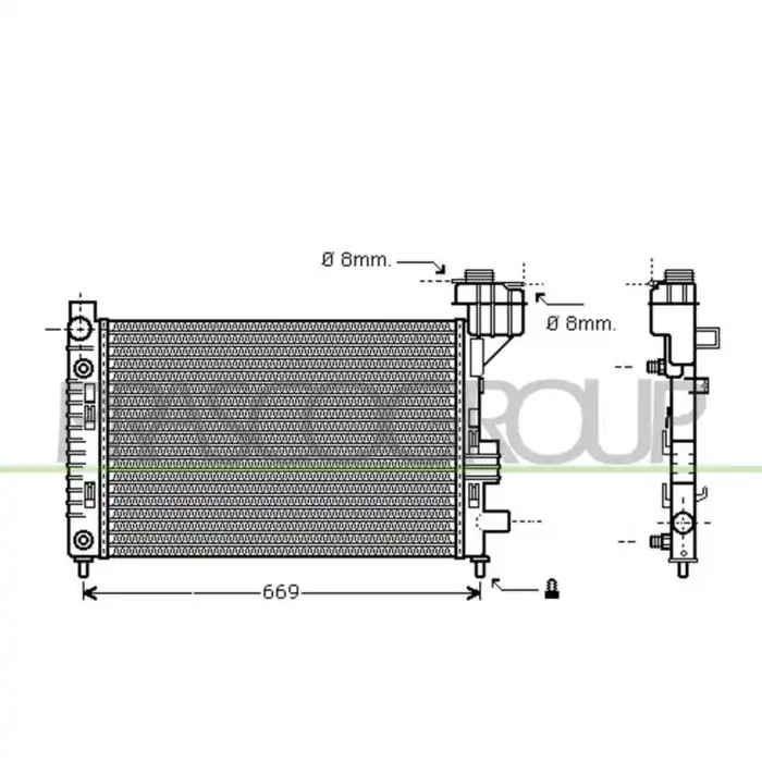 Più Venduto Radiatore Per Mercedes A Class (w168) Dal 1997 Al 2001
