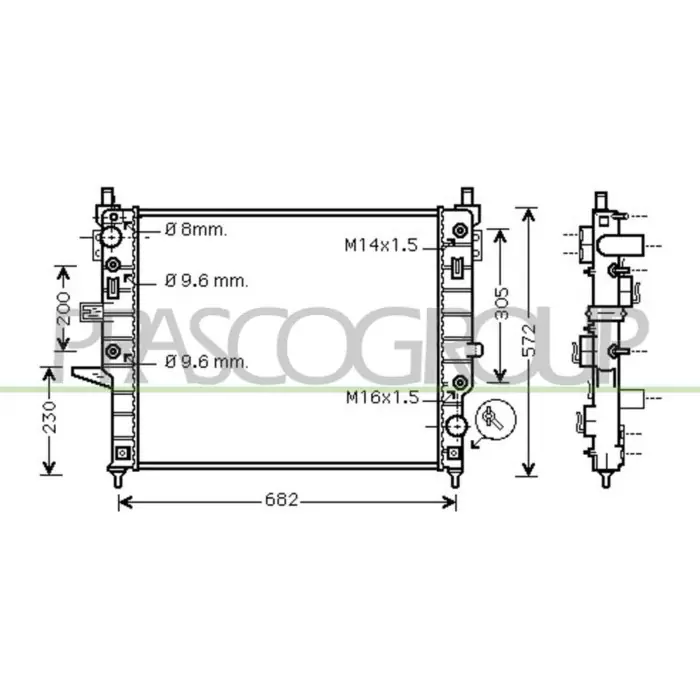 Promozione Esclusiva Radiatore Per Mercedes Ml Class (w163) Dal 1998 Al 2001