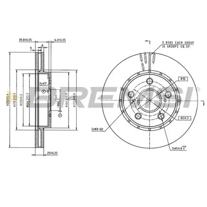 A Buon Prezzo Disco Freno Anteriore 09e22911 Toyota Corolla 2 Volumi/coda Spiovente