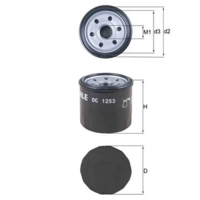 Promozione Filtro olio OC 1253 KNECHT per OPEL CHEVROLET SUZUKI DAEWOO DAIHATSU PIAGGIO