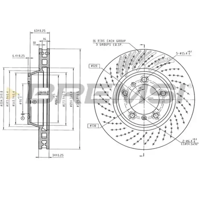 Offerta Lampo Disco Freno Anteriore 09c87711 Porsche 911