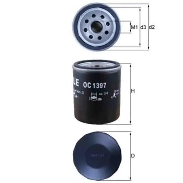 Filtro olio OC 1397 KNECHT per PEUGEOT CITROEN TOYOTA OPEL FIAT JEEP ALFA ROMEO Pagamento Sicuro
