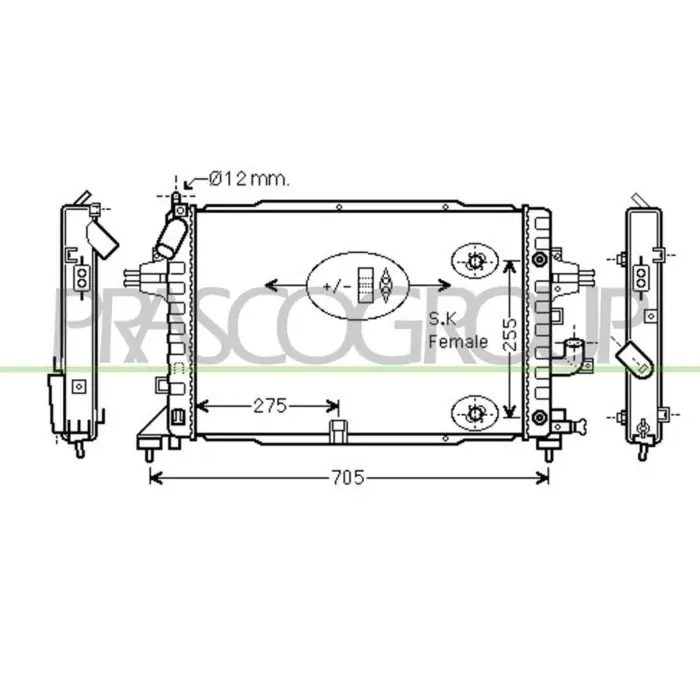 Radiatore Per Opel/vauxhall Astra H (a04) Dal 2004 Al 2006 Spedizione Espresso