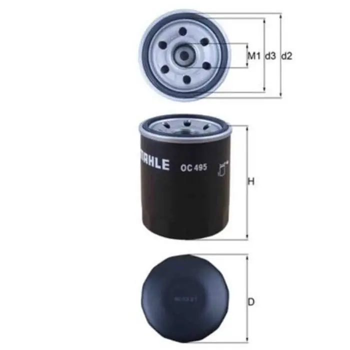 Filtro olio OC 495 KNECHT per MITSUBISHI SMART Affare