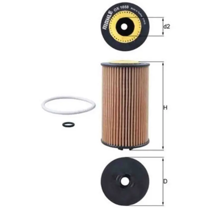 Prezzo Scontato Filtro olio OX 1058D KNECHT per OPEL CHEVROLET VAUXHALL