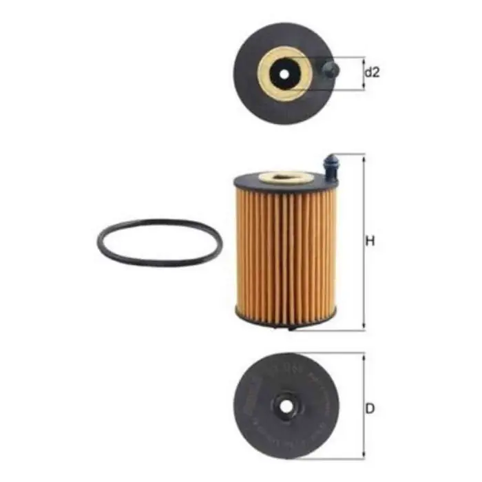Nuovo Arrivo Filtro olio OX 1266D KNECHT per AUDI