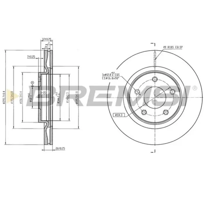 Prezzo Scontato Disco Freno Anteriore 92285905 Nissan Juke Autoventilato