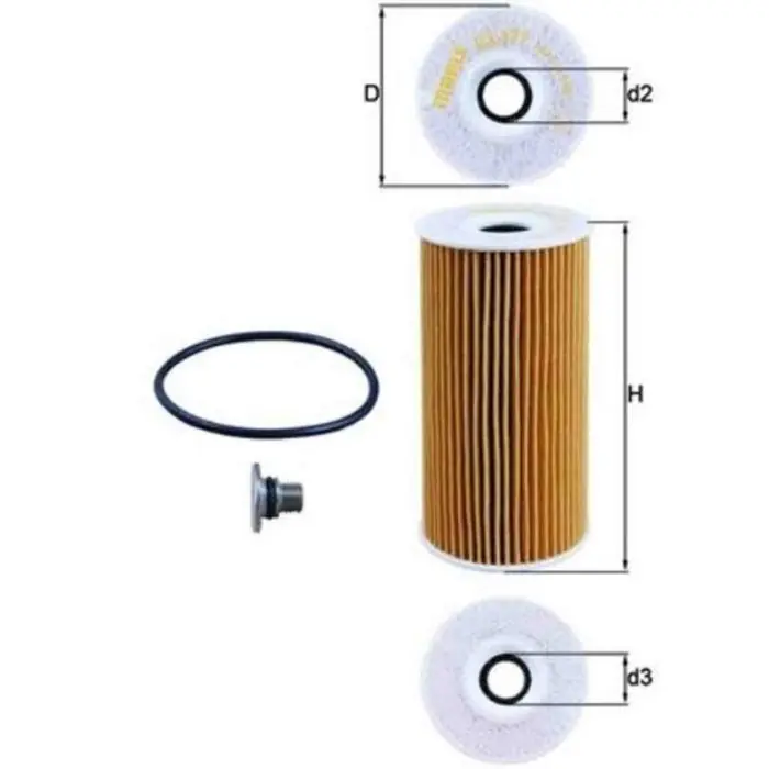 Esclusivo Filtro olio OX 377D KNECHT per HYUNDAI KIA GENESIS