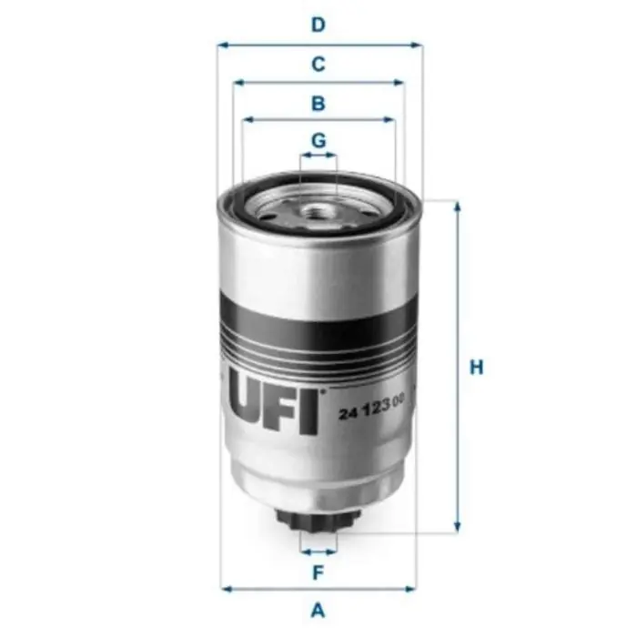 Sconto Filtro carburante 24.123.00 UFI per HYUNDAI KIA