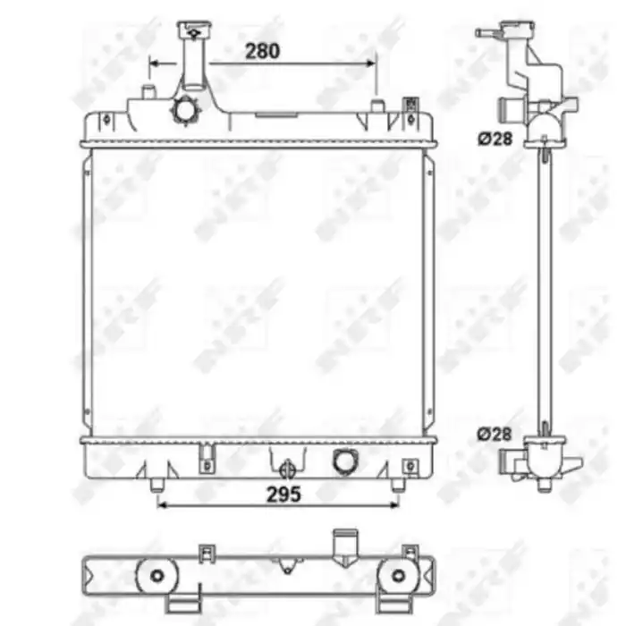 Radiatore, Raffreddamento motore 53078 NRF per NISSAN SUZUKI Professionale